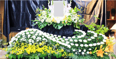 葬儀花と供花の装飾　イメージ1